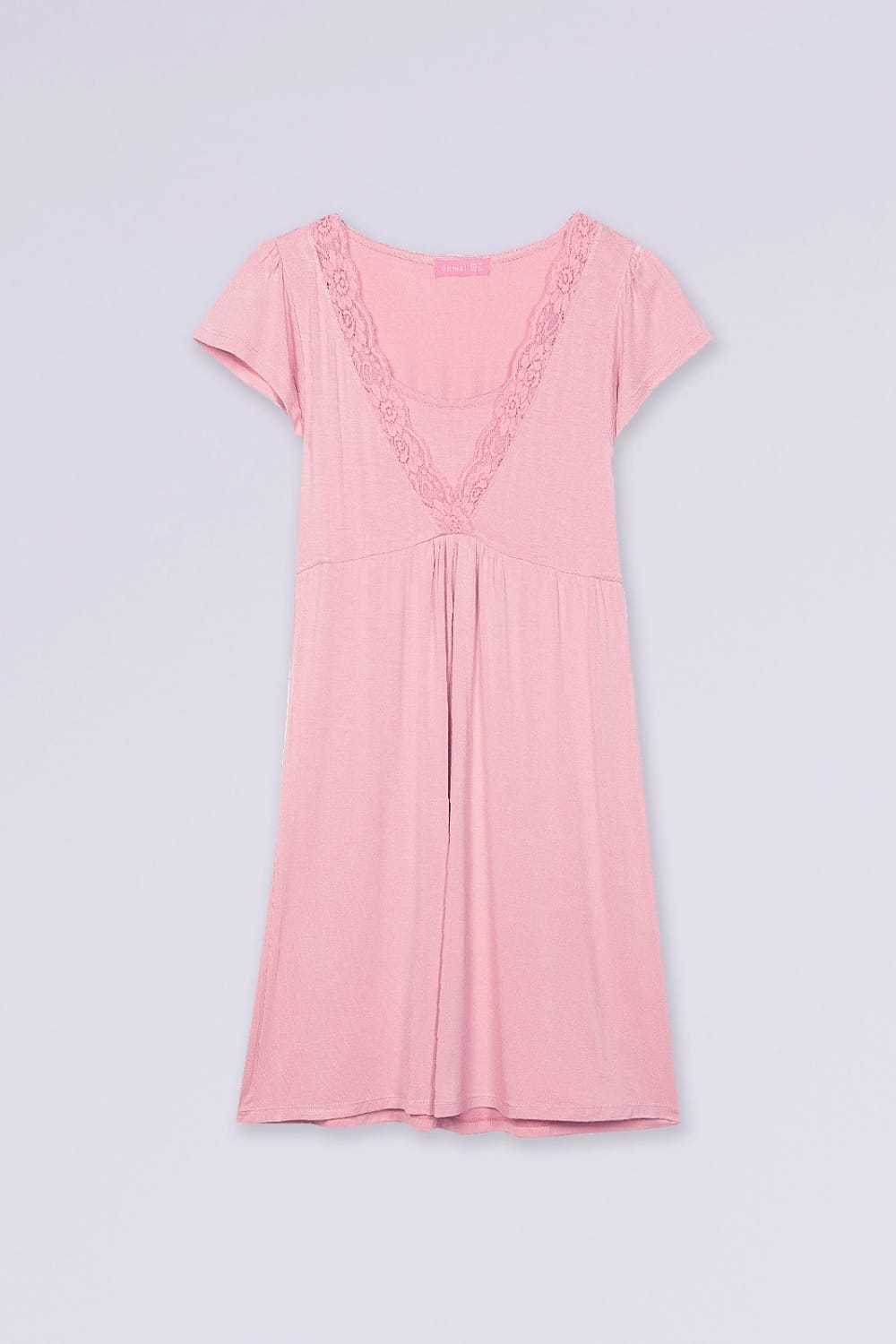 CAMISÓN LACTANCIA Y PREMAMÁ MANGA CORTA ROSA