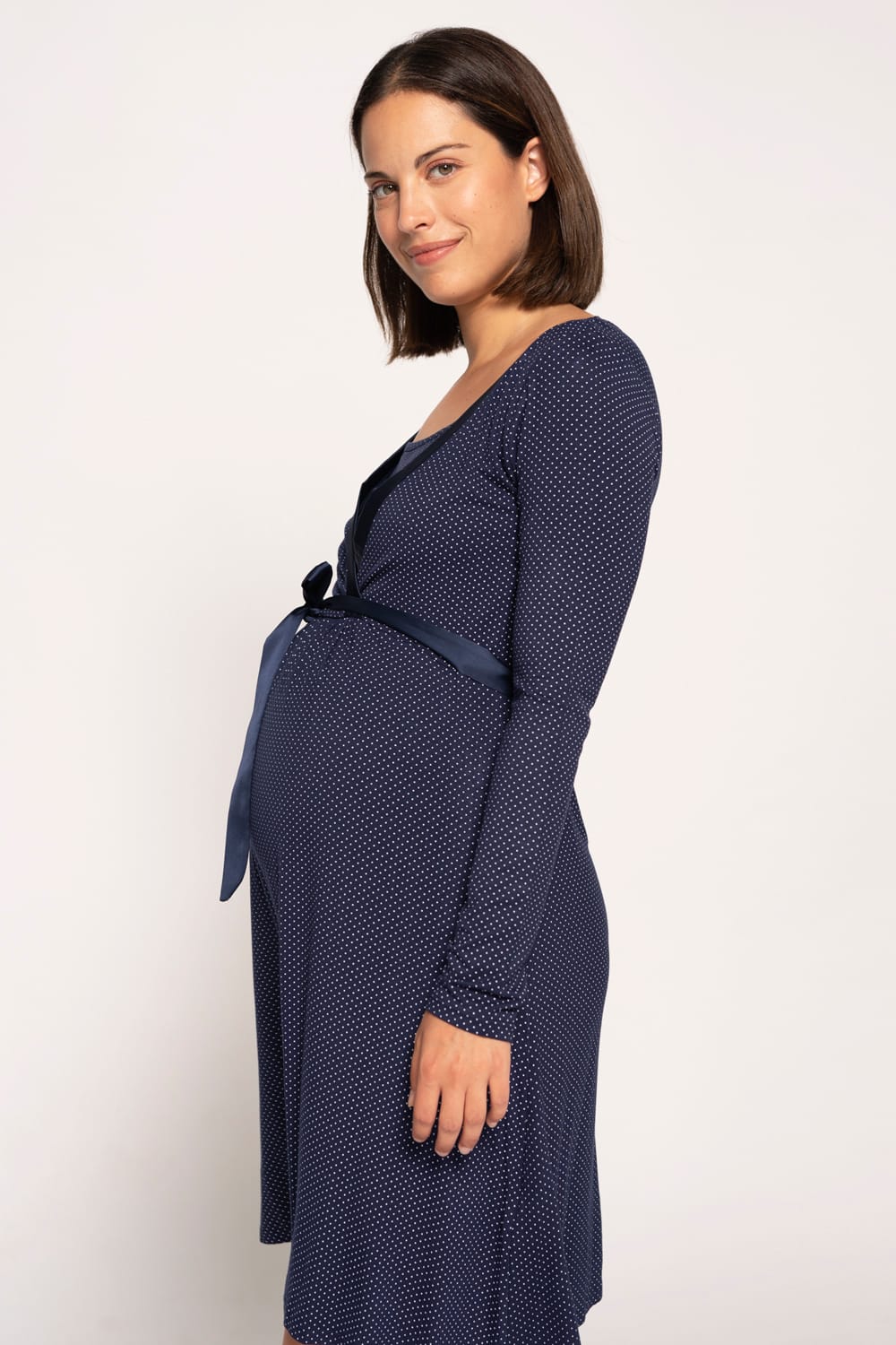 CAMISÓN LACTANCIA MARINO CON TOPITOS