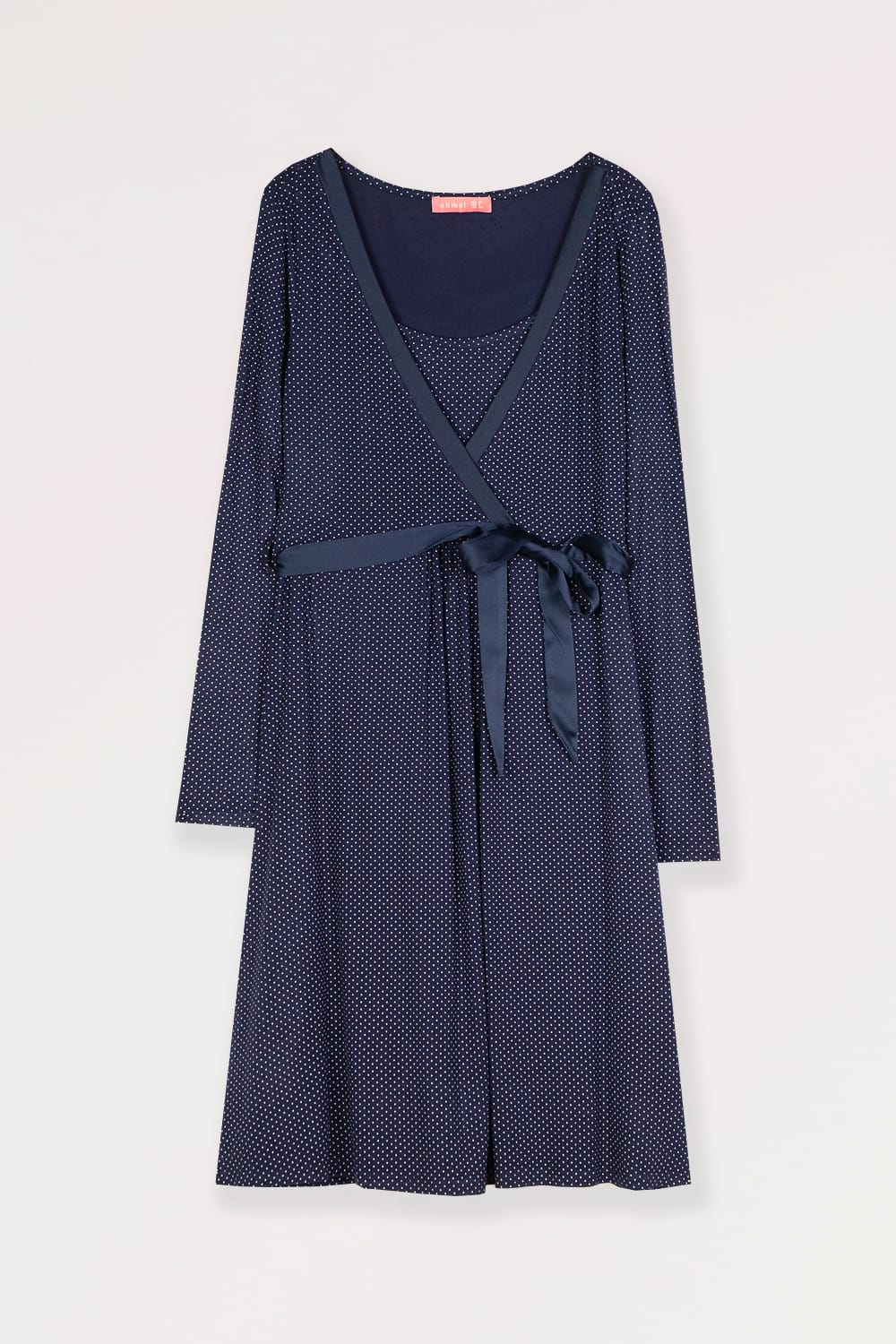 CAMISÓN LACTANCIA MARINO CON TOPITOS