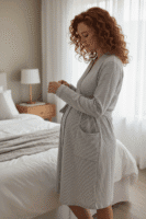 BATA DE MATERNIDAD A RAYAS