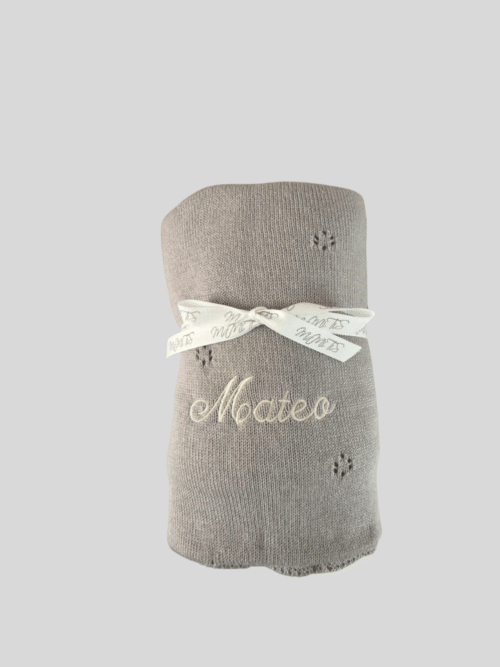 MANTA PERSONALIZADA GRIS
