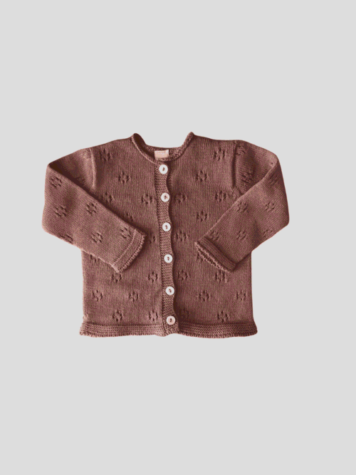 CHAQUETA CALADA TERRACOTA