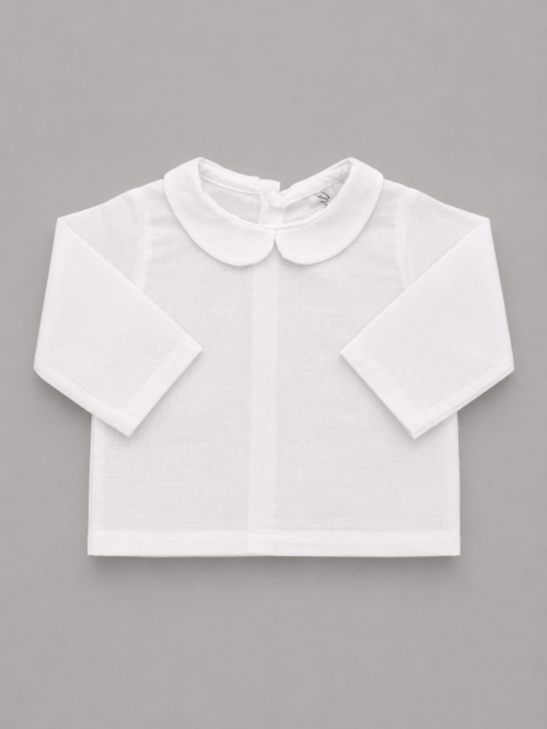 CAMISA BATISTA BLANCA CUELLO BEBÉ