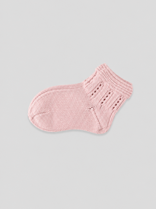 CALCETÍN CALADO ROSA